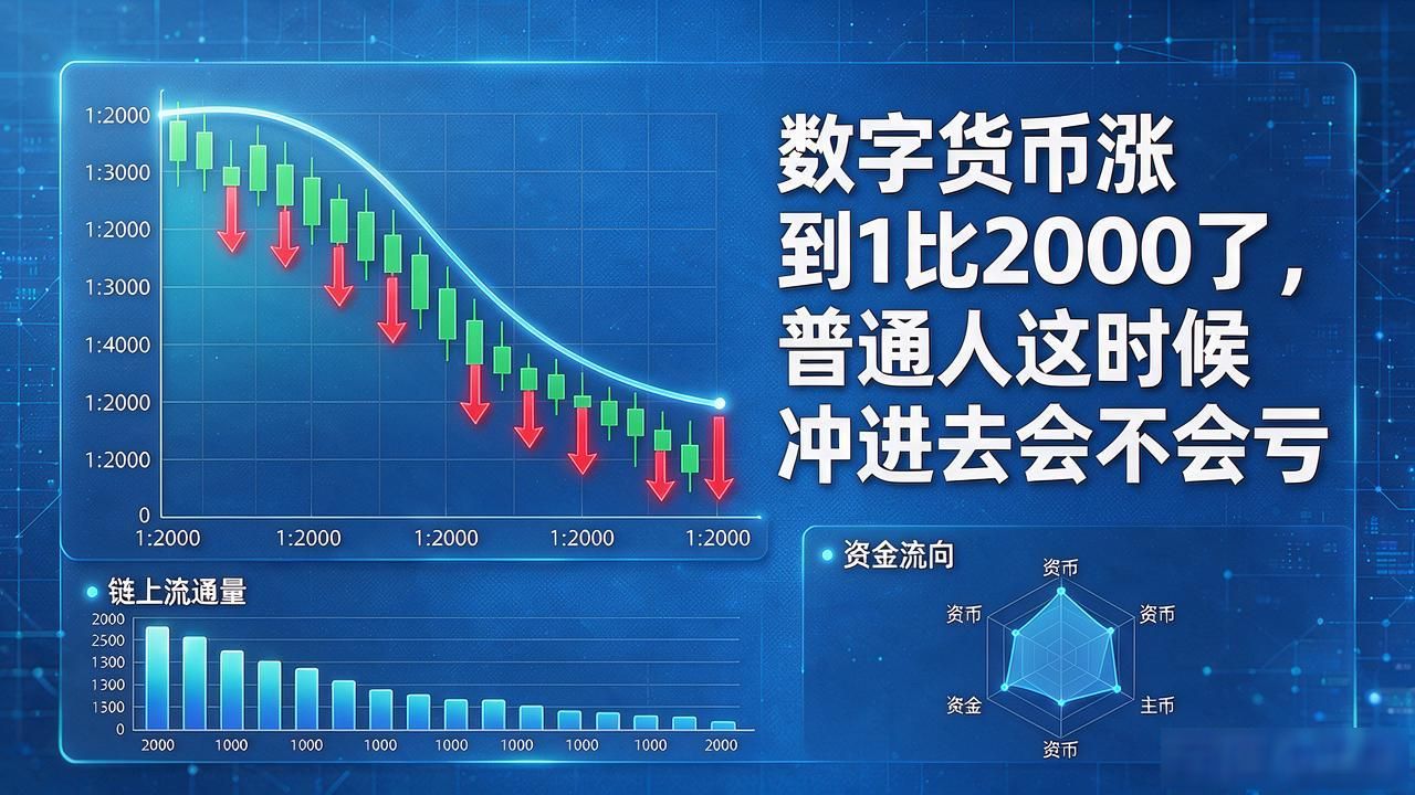 数字货币涨到1比2000了，普通人这时候冲进去会不会亏