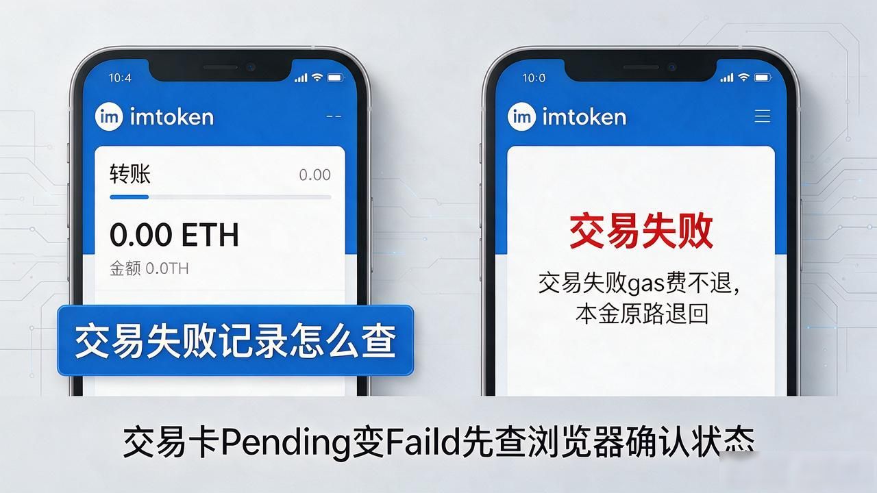 imtoken交易失败记录怎么查，失败了钱退不