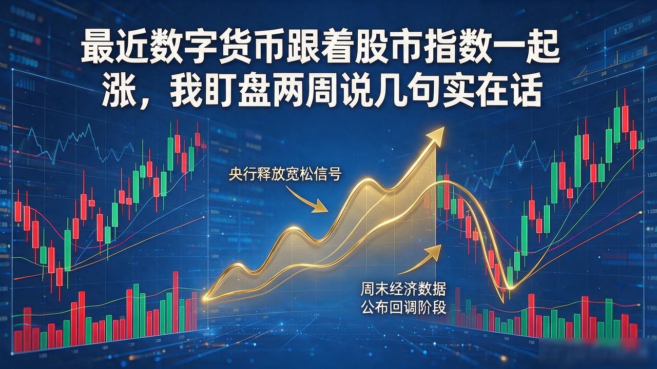 最近数字货币跟着股市指数一起涨，我盯盘两周说几句实在话