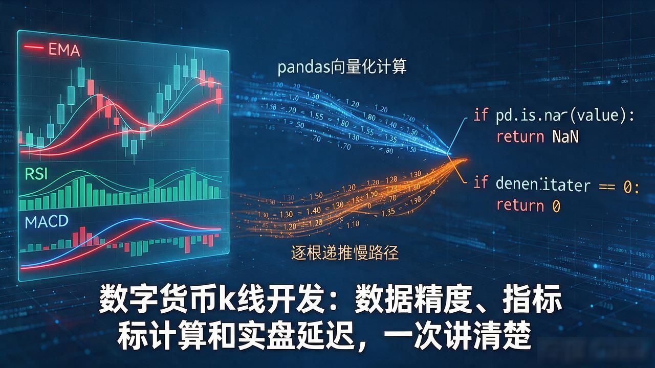 数字货币k线开发：数据精度、指标计算和实盘延迟，一次讲清楚