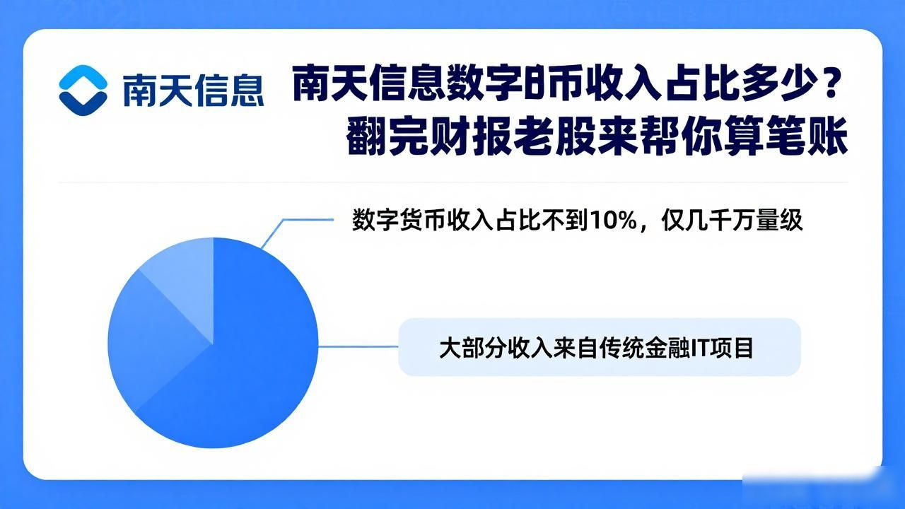南天信息数字货币收入占比多少？翻完财报老股民帮你算笔账