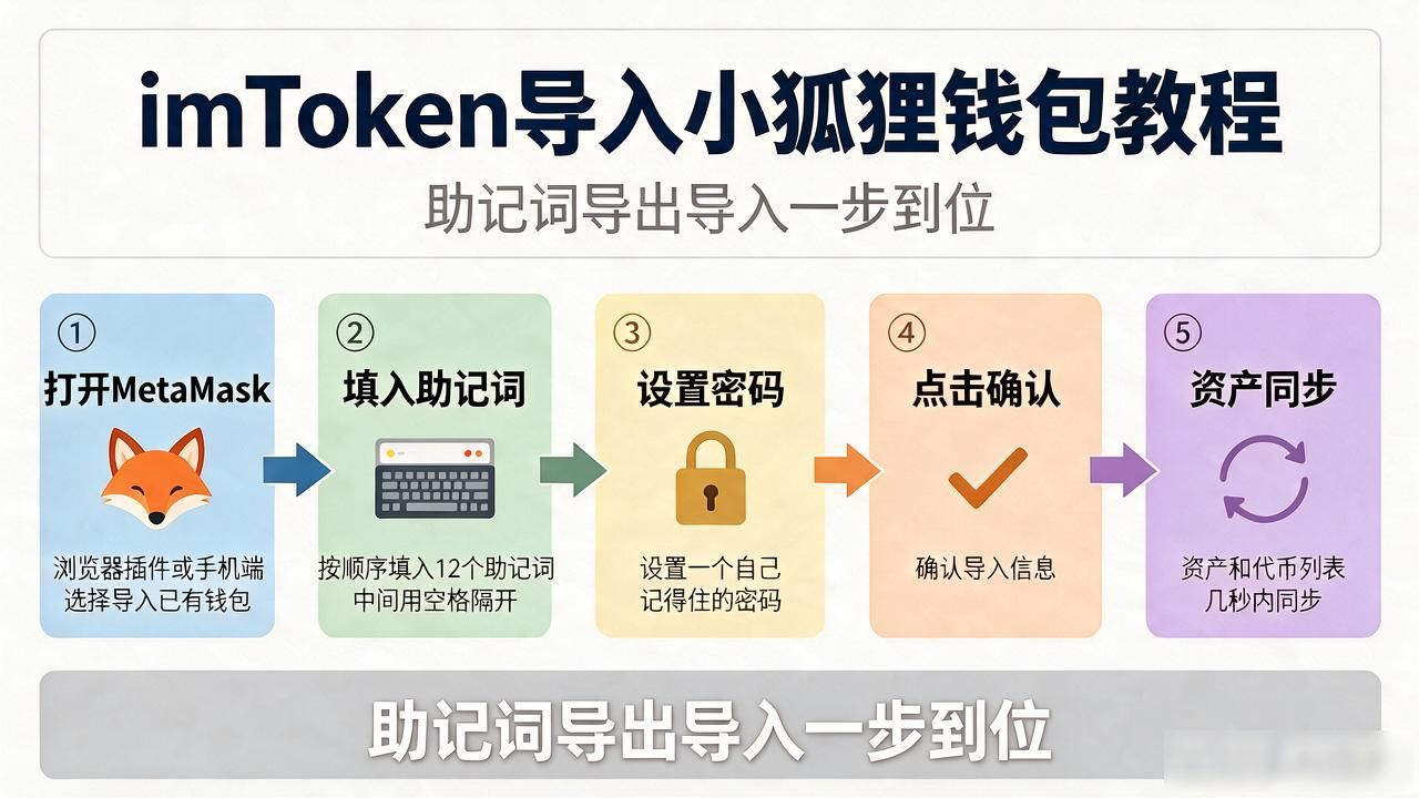 imtoken导入小狐狸钱包教程，助记词导出导入一步到位