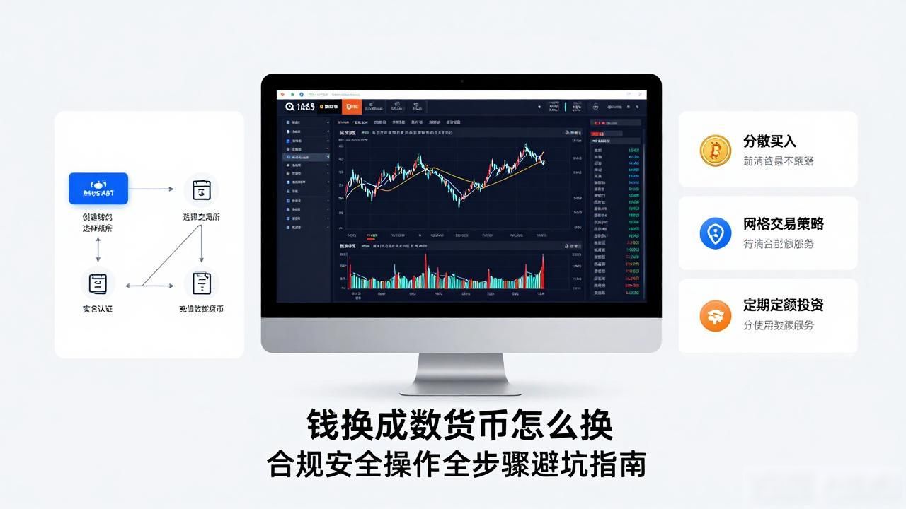 钱换成数字货币怎么换 合规安全操作全步骤避坑指南