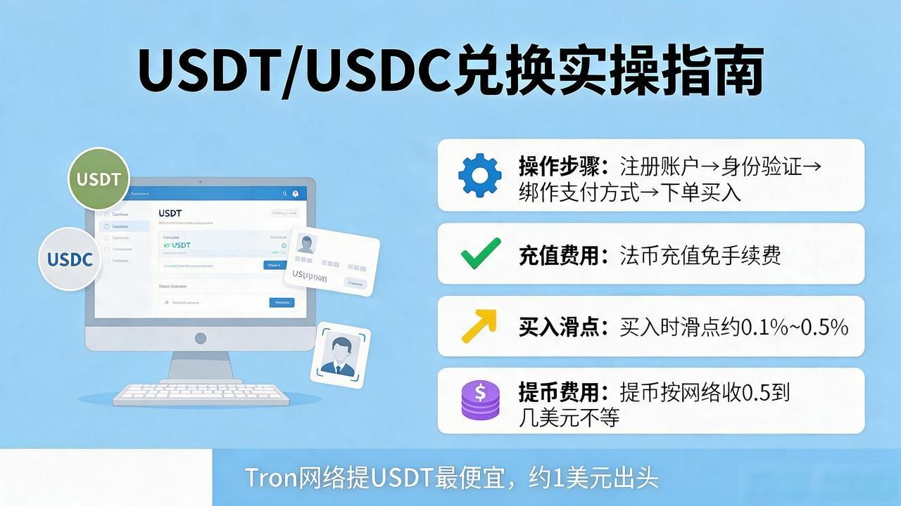 数字美金货币怎么兑换？USDT、USDC实操指南一次讲清