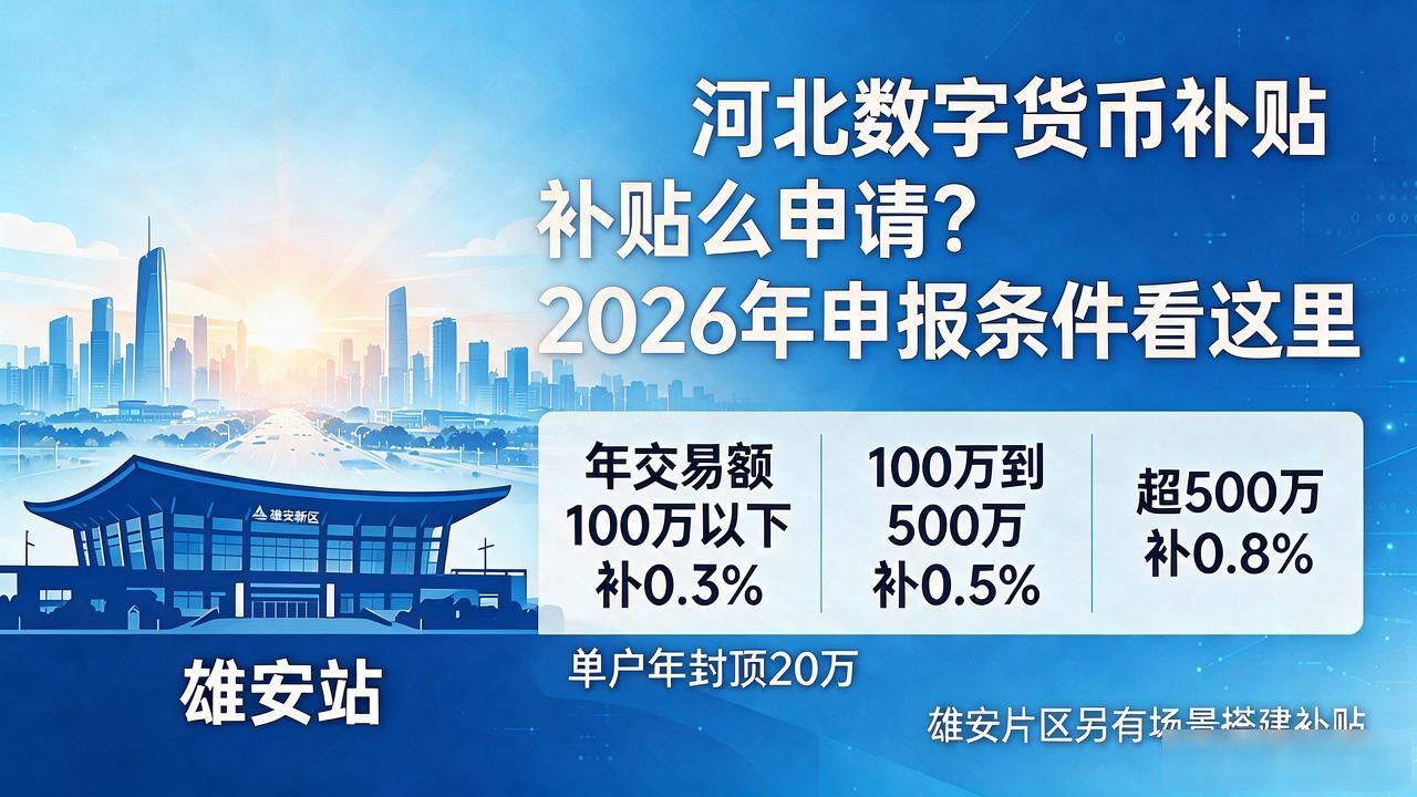 河北数字货币补贴怎么申请？2026年申报条件看这里