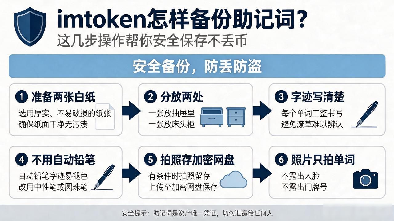 imtoken怎样备份助记词？这几步操作帮你安全保存不丢币
