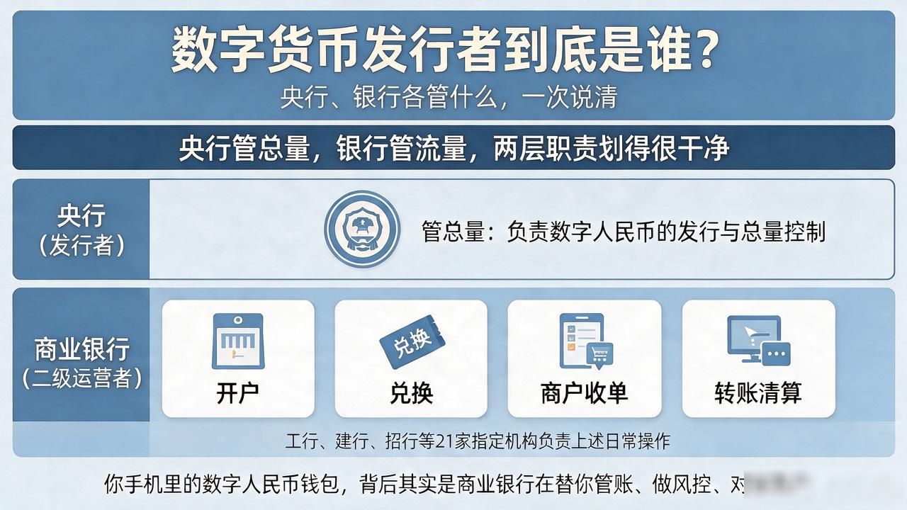 数字货币发行者到底是谁？央行、银行各管什么，一次说清