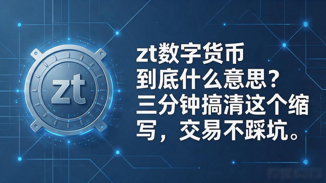 zt数字货币到底什么意思？三分钟搞清这个缩写，交易不踩坑