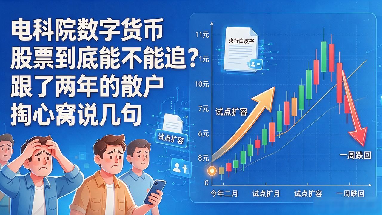 电科院数字货币股票到底能不能追？跟了两年的散户掏心窝说几句