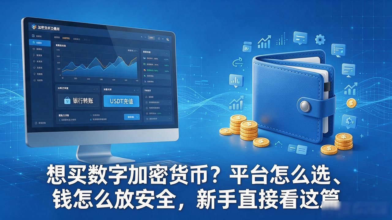 想买数字加密货币？平台怎么选、钱怎么放安全，新手直接看这篇
